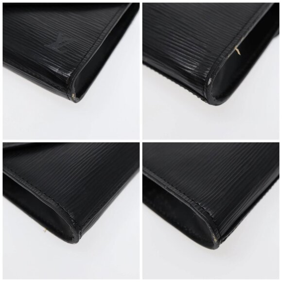 LOUIS VUITTON Epi Art Deco Clutch Bag Black M52632 LV Auth 88337 - Picture 14 of 16